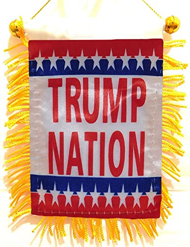 Wholesale Lot of 12 Trump Nation 4"x6" Mini Window Banner Flag