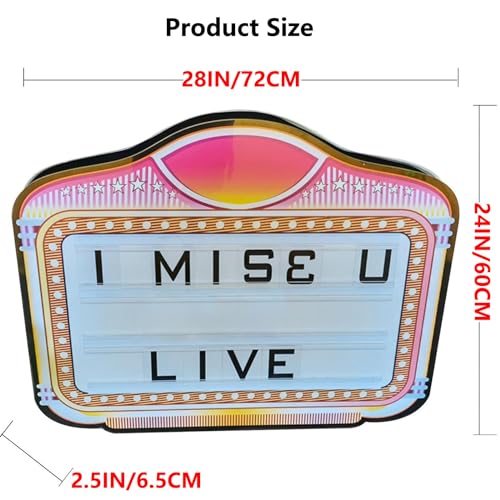 NYMFEA LED Letter Bottle Presenter, Color Change, Customized Logo Happy Birthday Changeable Letters VIP Service for Club Party Bar,A
