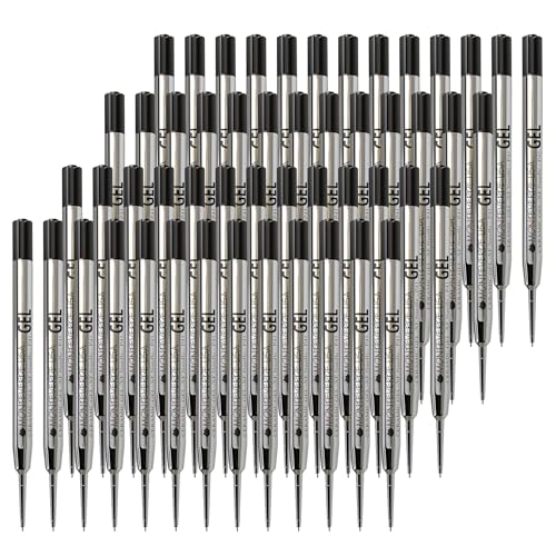 Monteverde Capless Gel Refill to Fit Parker, Extra Fine, Black, 50 Pack