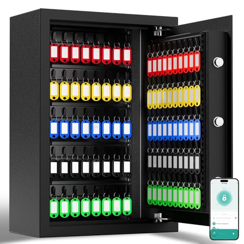 XDeer 212 Key Lock Box Wall Mount with Code & WiFi, Combination Lockbox