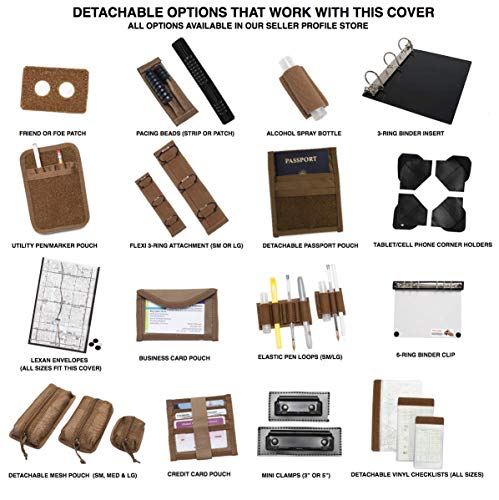 TACTICAL NOTEBOOK COVERS Tactical 3-Ring Binder Cover System | Zippered Padfolio Organizer Bag with Leather Handle | Fits 3” to 4” Binders | Durable Field Use Organizer (Multicam)