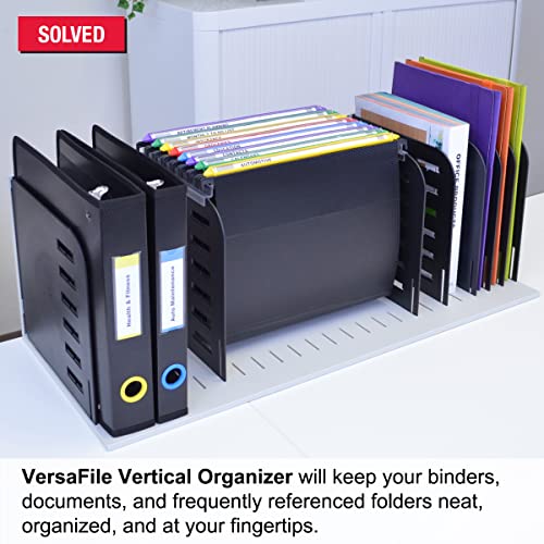 Ultimate Office VersaFile Desktop File Organizer and Sorter, Gray/Black