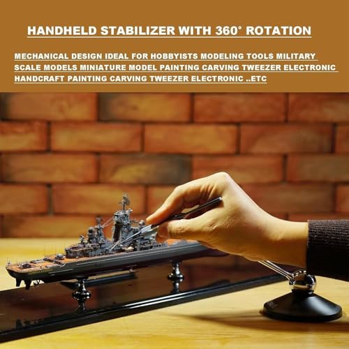 piudoiliy Hand Stabilizer, Model Making Hand Stabilizer, 360 Degree Rotatable Support Handle, for DIY Miniature, Figure, Soldier Models