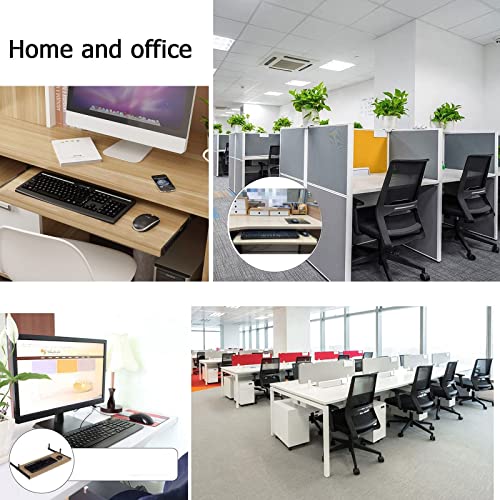 DLYZAYE Adjustable Under Desk Keyboard Tray with Slide Rails Ergonomic Pull Out Keyboard Drawer Platform for Computer Easy to Install Walnut 54 * 27Cm