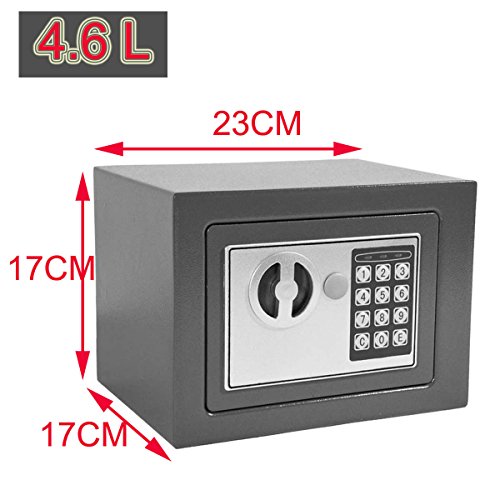 TBLOTYD Safe Box,Electronic Digital Safe Box Lar16 Litre Volume for Home Hotel/Gray/16L ，Gray-4.6L