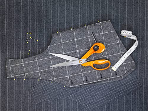 Fiskars Tailor Scissors, Length: 27 cm, Stainless Steel Blade/Plastic Handles, Orange, Classic, 1005145, 9.4 x 27 x 2.1 cm