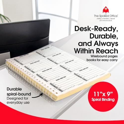 The Spoiled Office Set of 5 Two-Part Carbonless Forms with 2 3/4" x 3 3/4" Custom Passes - Spiral Bound with 400 Slips Each (Set of 5 Early Dismissal Custom Books)