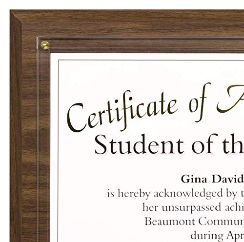 Certificate Plaque (for 8.5 x 11 certificates) Walnut Wood Finish