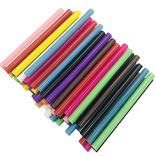 ZTBH Hot Melt Glue Sticks Mix Colorful 7x100MM Hot Melt Glue Sticks, for Electric Glue Gun Craft Hand Repair Accessories Melt Glue Stick