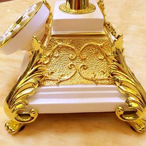 QUANGJN Phone Antique Telephone Gold White Retro Telephone Fashion European Leather Rope Backlht Hands-Free Caller ID Home Antique Landline White