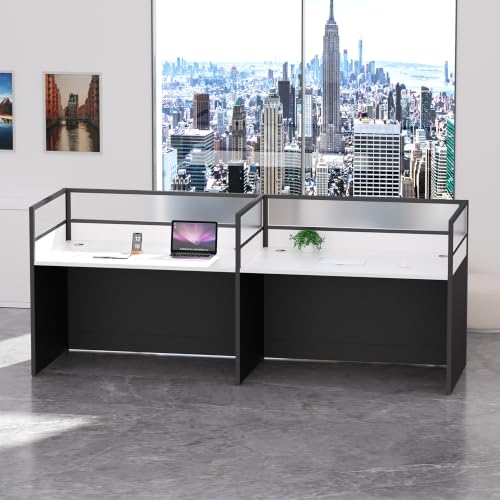 STLWR Cubicle Desk with Privacy Partitions, Office Cubicles Workstations
