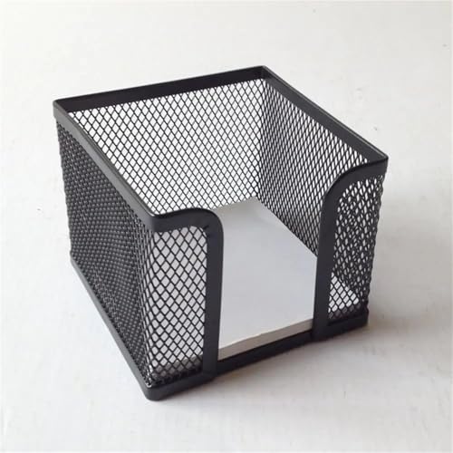 Xuanqiu 2Pcs Black Mesh Memo Pad Organizer for Desk, Metal Sticky Note Holder Office Supply