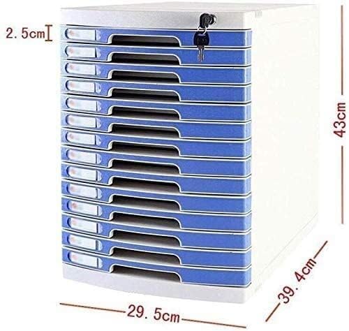 ELUKHT File Storage and Information Cabinet, with Locked Plastic File Drawers and Multi-Layer Boxes