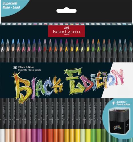 Faber-Castell Black Edition Colored Pencils, 1 Count (Pack of 50)