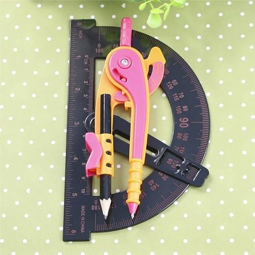 15cm Semi Circular Protractor Compasses Set