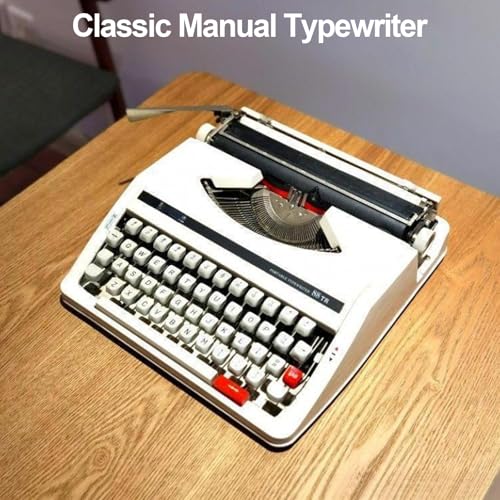 AMQYDT Old Fashioned Typewriter, Classic Manual Typewriter, Antique Typewriting Machine, Manual Typewriter for Writing, Letters and Vintage Collectible Present, Nostalgic Writing Experience