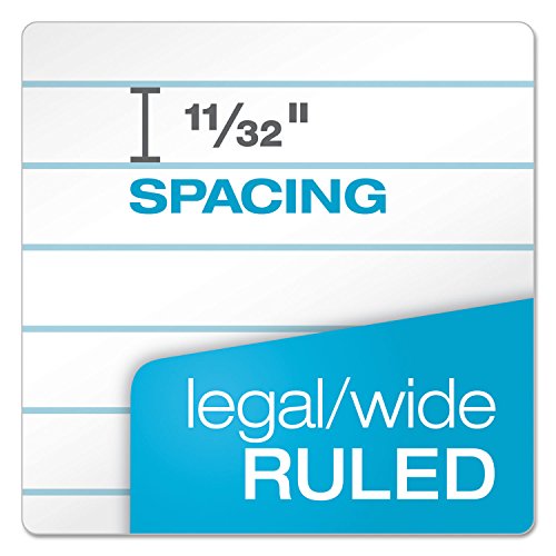 Tops 63410 Notepads,Wide Ruled,50 Sheets,8-1/2-Inch x11-3/4-Inch,12/PK,White
