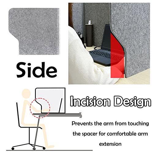 ESOYAWE Freestanding Desktop Partition 2 Piece Set, Lightweight Polyester Fiber Acoustic Desk Divider, Desk Privacy Panel for Telecommuting Classroom Testing Web Conferencing (Size : 32inch (80cm))