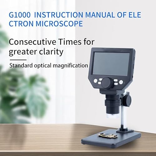 Microscope Accessories Kit G1000 8MP 1-1000X Digital Microscope for Electronic 1000X Continuous Magnifier Microscope Slides(Metal stents)