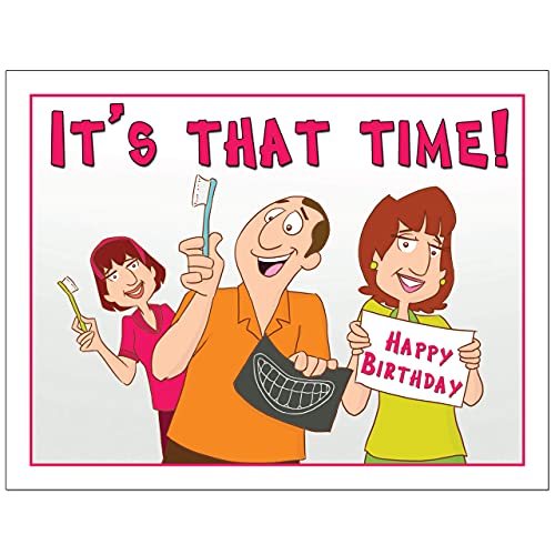 Custom Recall Dental Laser Birthday Postcards with Personalizable Backs. 4 Cards Micro Perforated for Tear-off at 4.25" x 5.5" on an 8.5" x 11" Sheet of 8 Pt Card Stock. (500)