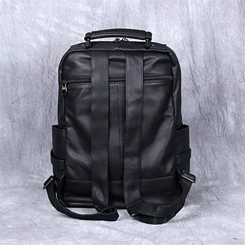 ZUIAI Genuine Leather Men's Backpack Men's 14 Inch Laptop Backpack Travel Backpack Men's Bag School Bag Men's