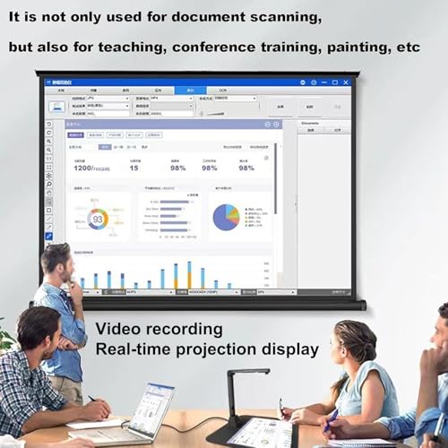 Book & Document Camera, Foldable Document Scanner with 13MP/16MP/20MP, Supports Multiple Languages Text Recognition, High Efficiency, for Document Scanning, Meeting Training