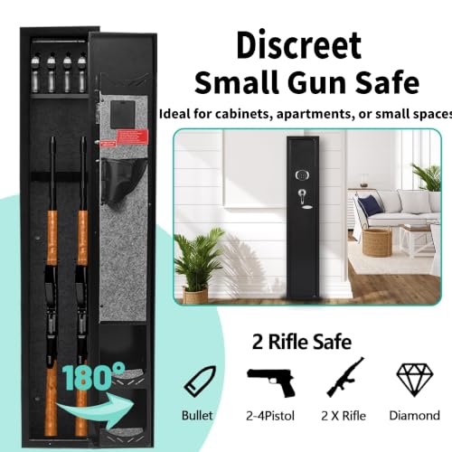 KAER 3 Gun Safe for Rifles and Pistols,Fully Assembled Long Rifle Safe