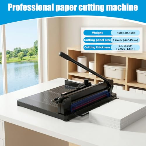 17inch Heavy Duty Guillotine Trimmer 400 Sheets Double Safety Protection