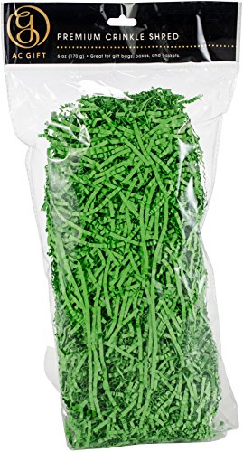 American Crafts 344797 Crinkle Shred 6 Oz Gift Bags, Lime