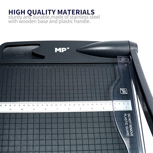 MP A4 Paper Cutter - Cutting Machine with 40 cm Cutting Length, 12 Sheet Capacity, Safety Protection & Blade Lock with Storage Space - for Office, School & Commercial Use