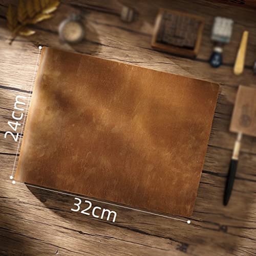 ELUKHT A4 Notebook Leather Cover Notebook Diary Stationery Office School Supplies