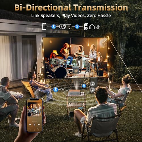 FUDONI Native 1080P Projector, Ugraded 320 ANSI Brightness, WiFi Bluetooth