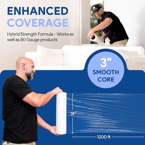 International Plastics Co. 4 Pack of 18'' Stretch Wrap for Moving
