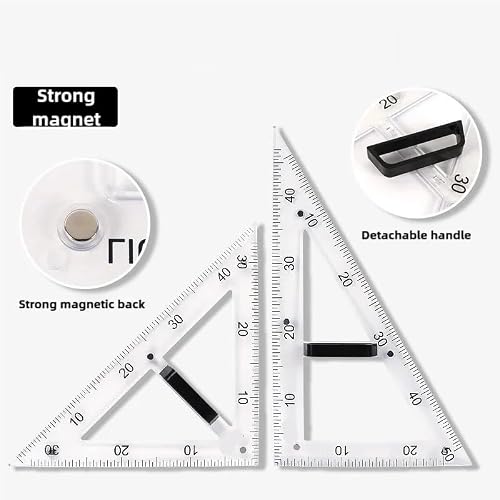 Large Math Geometry Rulers Geometry Tool for Blackboard White Board Teachers Class Geometry Math Set 40cm(4PCS)