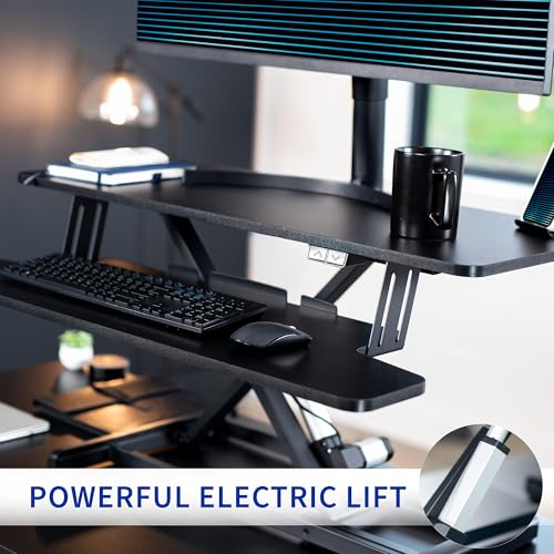 VIVO Black 36 inch Electric Desk Converter, DESK-VE36B