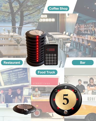 WNKRUN Restaurant Pager System Coaster Pager for Food Truck