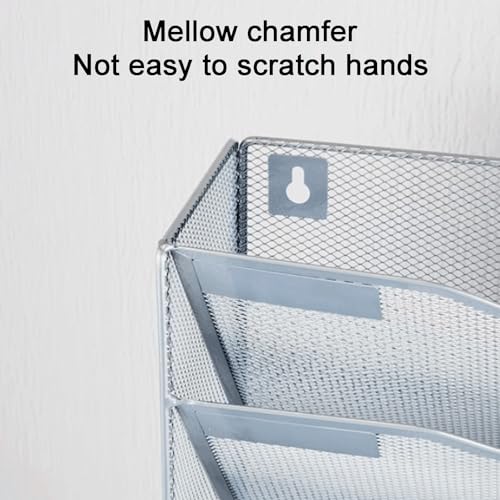 SUREK Large Capacity Wall-Mounted File Basket Large Capacity File Basket Iron File Basket Hanging File Box Desk File Organizer Shipshape