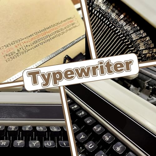 Vintage Manual Typewriter, Fully Mechanical Typewriter with Smooth Keys, Pre-Installed Ribbon and Carrying Case, Classic Writing Machine for Writers and Collectors(Black)