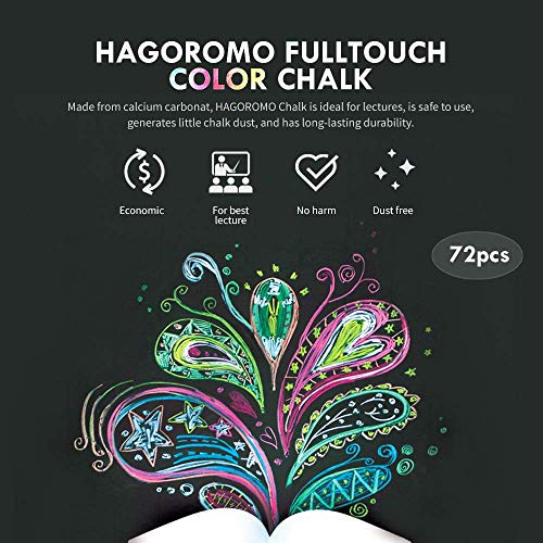 Hagoromo Fulltouch Color Chalk 1 Box [72 Pcs/10 Color Mix]