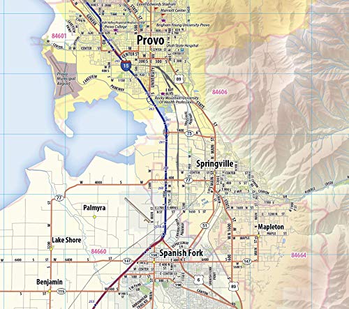 Greater Salt Lake City Laminated Wall Map (36” Wide by 54” high)