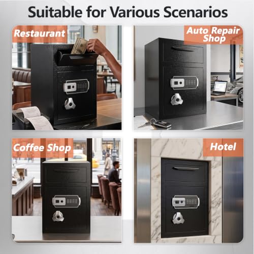 BUTISOW 3.2 Cuft Drop Safe for Business, Safe Box with Slot Fireproof Bag