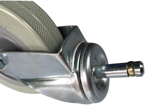 MXXADHPL Office castors Caster Wheels 4 Inch Plastic Plunger Dining Car Wheel Load 280kg Mount Stainless Steel Hotel Meal Wheel