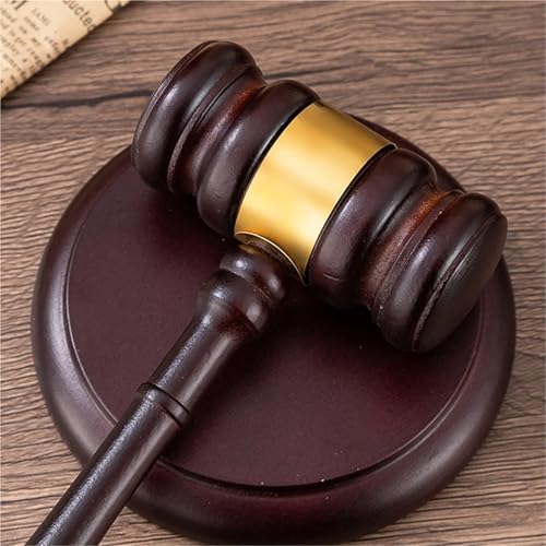 2sets Desk Accessory Wooden Gavel and Sound Block Set for Lawyers Judges Chairmen of The Board Auction Club Presidents