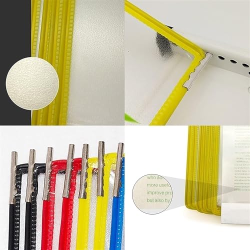 KGDJBGSE Wall Mounted Display File Holder A4 Folder With 10 Sleeves For Documents(Yellow)
