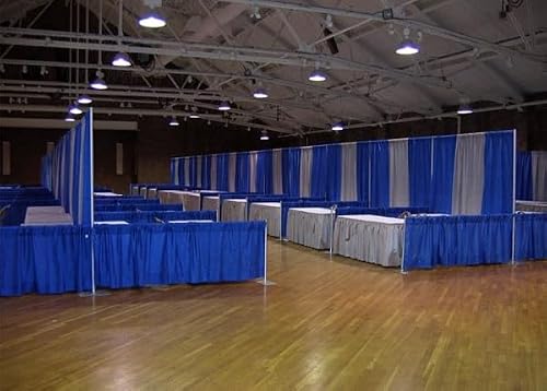 Pipe and Drape Trade Show Display Booth Package (1) 10 ft. x 10 ft. - White Banjo CanvasETC - Uprights, Bases, Drape Supports, Drapes