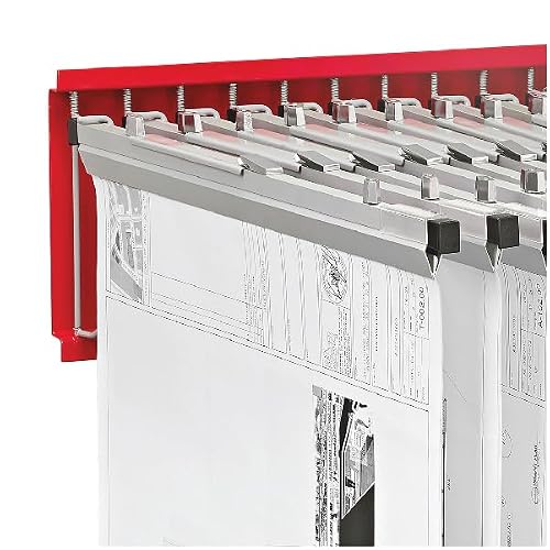 Adir Wall Mount Blueprint Rack - Blue Print Organizer, Poster Wall Mount Display, Map Storage Holder with 12 Pivot Brackets - Plan Rack for Office (Without Blueprint Clamps)