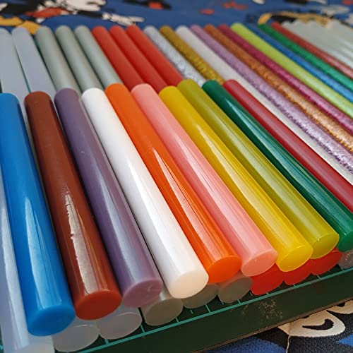 ZTBH Hot Melt Glue Sticks 50 Pcs 11mmx200mm Hot Melt Adhesive Stick, Hot Melt Adhesive for Professional Glue Gun, Handmade and Tools Melt Glue Stick (Diameter : Silver)