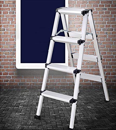 FLYIFE Step Stool Two-Step Ladder Stool, Three-Step Metal Ladder Outdoor Four-Step Ladder Five-Step Double-Sided Stepladders Engineeladder Household Ladder/40 X 74 X 97.7Cm