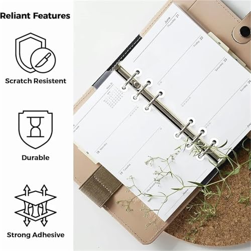 5000Pcs Hole Reinforcement Stickers for Binder Paper Repairs, 1/4 Inch White