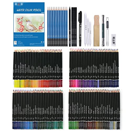 ZYQHMY 145 PCS Drawing Kit Charcoal Oil Colored Pencils For Students Painting Art Supplies